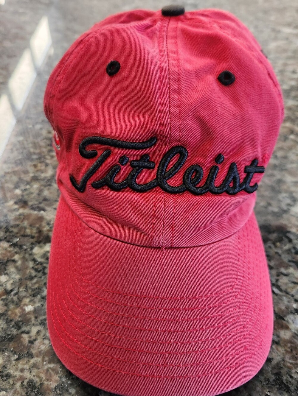 Red Titleist Hat with NC State Logo